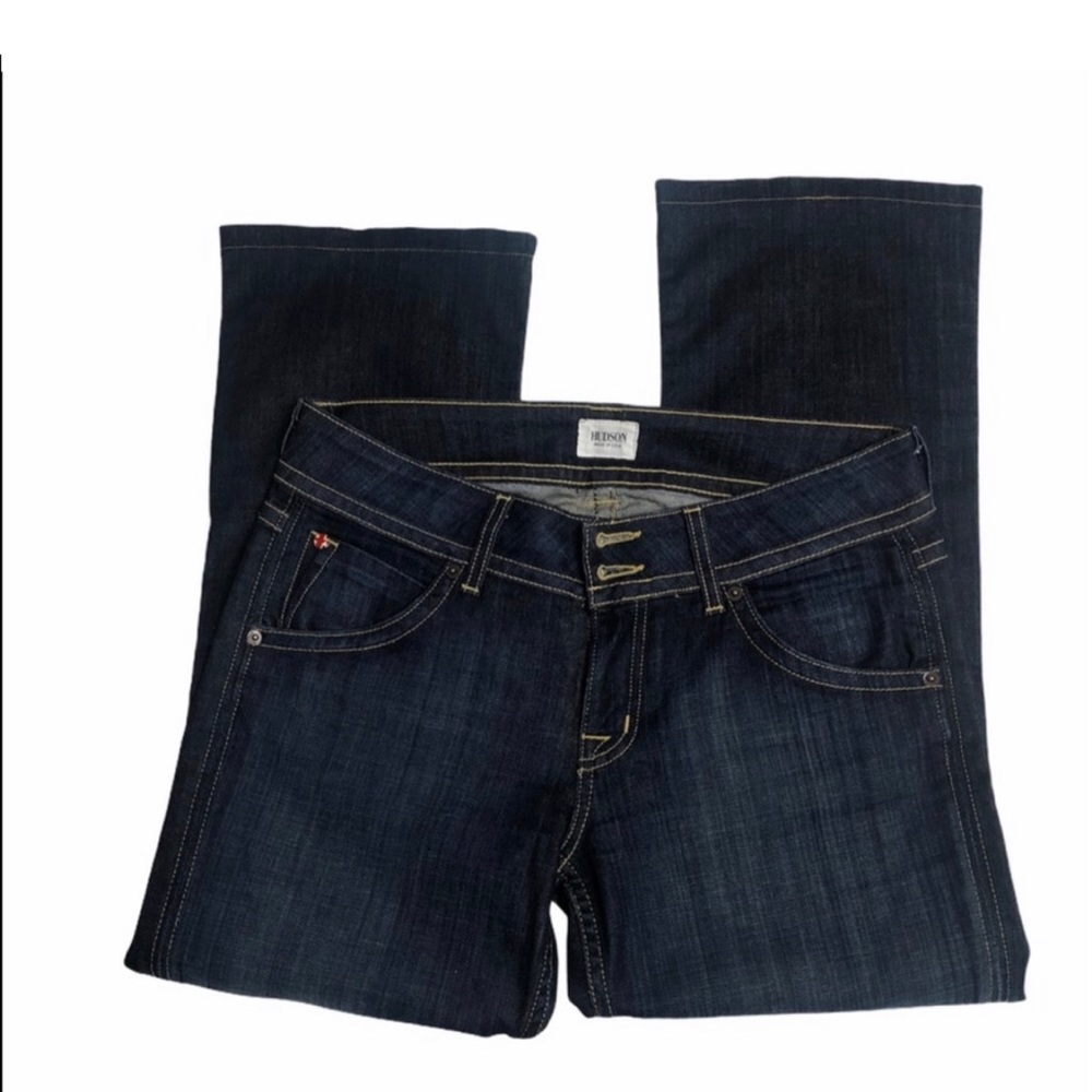 Hudson Dark Wash Signature Boot Cut Jeans 29